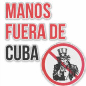 Handen Weg Van Cuba Sticker (Voorkant)