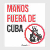 Handen Weg Van Cuba Sticker (Vel)