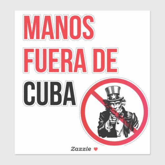 Handen Weg Van Cuba Sticker (Vel)
