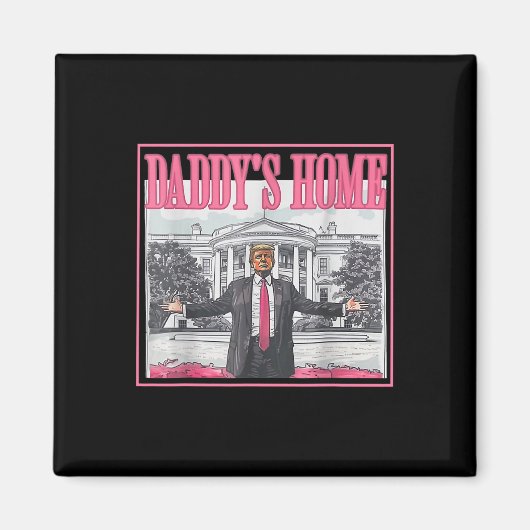 Handen wijd voor het huis van White Daddy Pi Magneet (Voorkant)