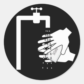 Handen zeepkraan - stickers