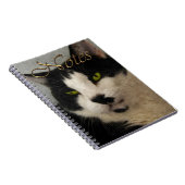 HandEnig zwart-witkatart — Portret Notitieboek (Rechterzijde)