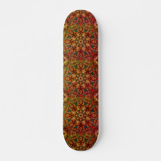 HandEnige roestkleurige Mandala Design Skateboard (Voorkant)