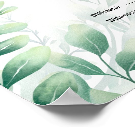 HANDFASTCERTIFICAAT WICCA PAGAN NATUUR 16X20 POSTER (Hoek)