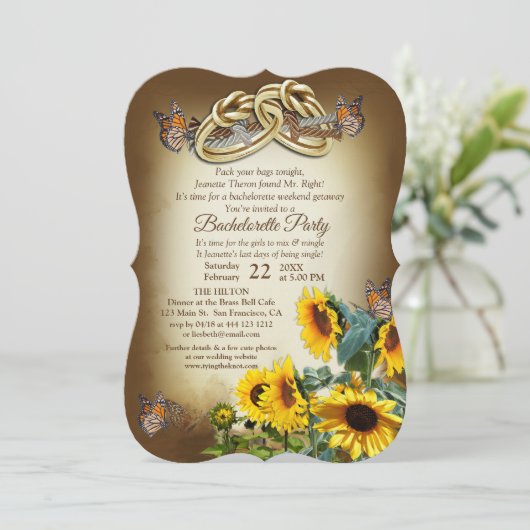 Handfasting Bachelorette Kaart (Staand voorkant)