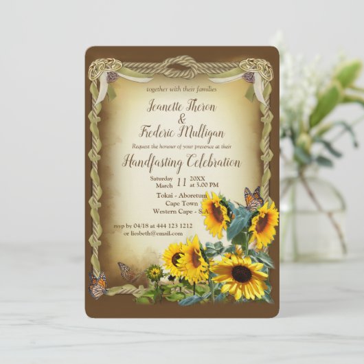 Handfasting Ceremonie - De knoop vastbinden Kaart (Staand voorkant)