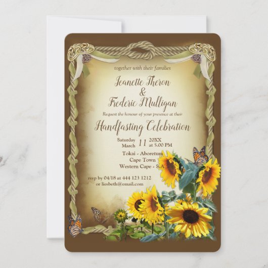 Handfasting Ceremonie - De knoop vastbinden Kaart (Voorkant)