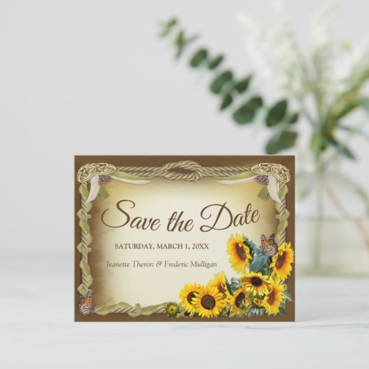 Handfasting Ceremonie Save the Date Aankondigingskaart (Staand voorkant)