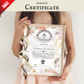 HANDFASTING CERTIFICAAT 21,59 x 27,94 cm FLORALE