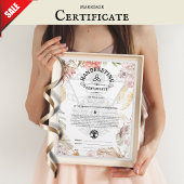 HANDFASTING CERTIFICAAT 8,5" x 11" BOHO PAGAN