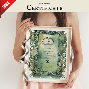 HANDFASTING CERTIFICAAT 8,5" x 11" CELTIC PAGAN