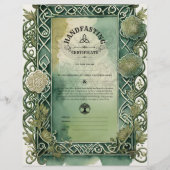 HANDFASTING CERTIFICAAT 8,5" x 11" CELTIC PAGAN (Voorkant)