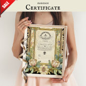 HANDFASTING CERTIFICAAT BLOEMEN CELTISCHE WICCA PA POSTER