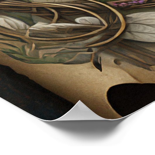 HANDFASTING CERTIFICAAT FLORAL CELTIC WICCA PAGAN POSTER (Hoek)