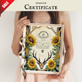 HANDFASTING CERTIFICAAT HERTOGSHOORN PAGANISCHE B POSTER