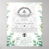 HANDFASTING CERTIFICAAT PAGAN NATUUR KELTISCH 16X2 POSTER (Voorkant)