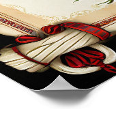 HANDFASTING CERTIFICAAT TARTAN ROZEN ROOD GROEN POSTER (Hoek)