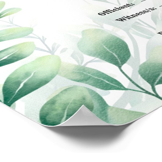 HANDFASTING CERTIFICAAT WICCA NATUUR CELTISCH 16X2 POSTER (Hoek)