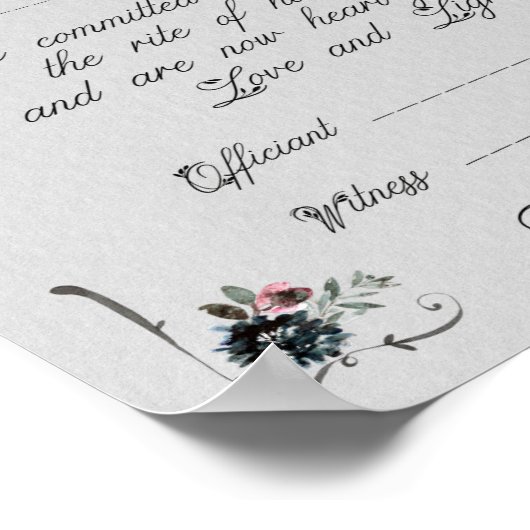 Handfasting Certificate Poster - Op dromen (Hoek)