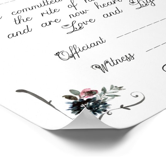 Handfasting Certificate Poster - Op dromen (Hoek)