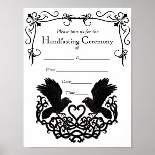 Handfasting Certificate Poster - Raven Love