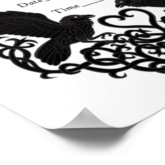 Handfasting Certificate Poster - Raven Love (Hoek)