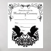 Handfasting Certificate Poster - Raven Love (Voorkant)