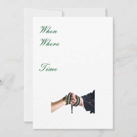 Handfasting groene uitnodiging (Achterkant)