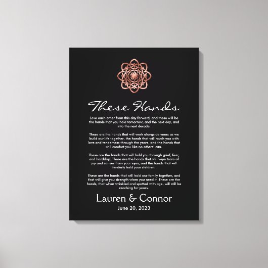 Handfasting Irish Wedding Keepslag Celtic Knot Canvas Afdruk (Voorkant)