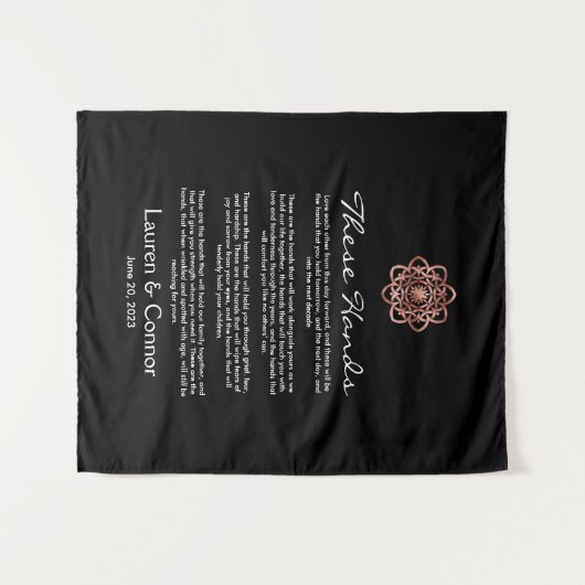 Handfasting Irish Wedding Keepslag Celtic Knot Wandkleed (Voorkant (horizontaal))