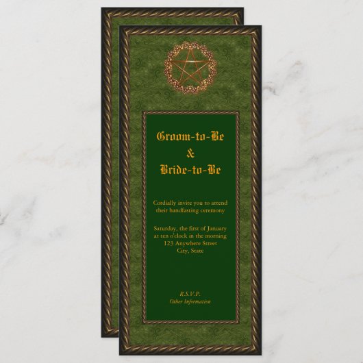 Handfasting Kaart (Voorkant / Achterkant)