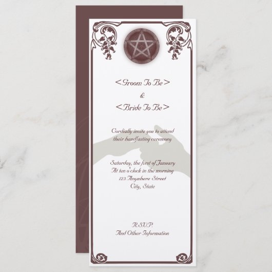 Handfasting Kaart (Voorkant / Achterkant)