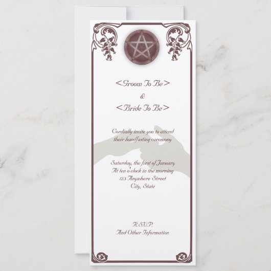 Handfasting Kaart (Voorkant)