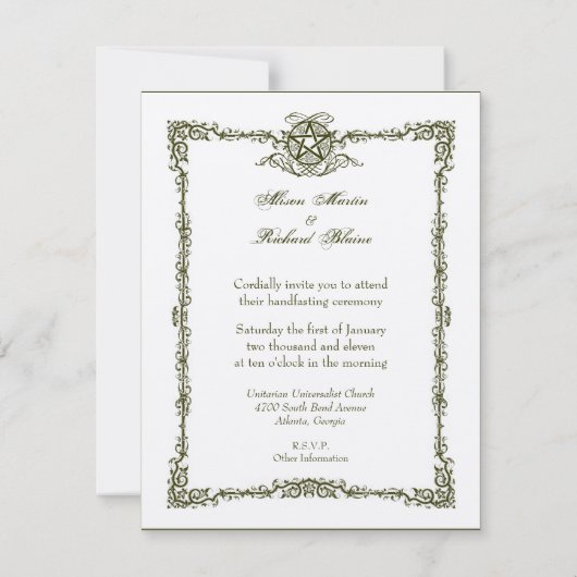 Handfasting Kaart (Achterkant)