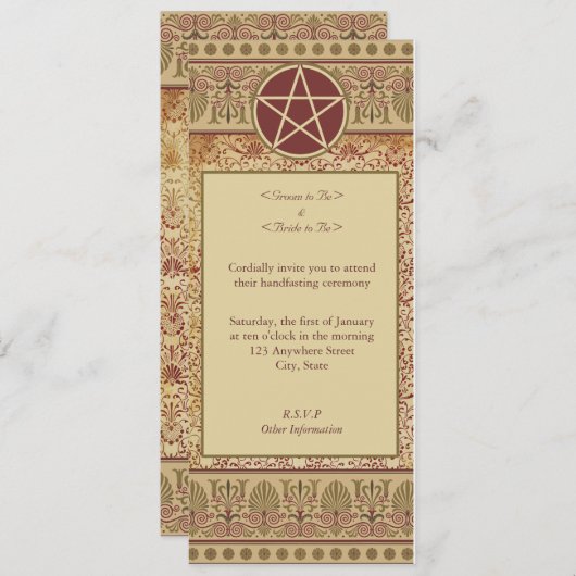 Handfasting Kaart (Voorkant / Achterkant)