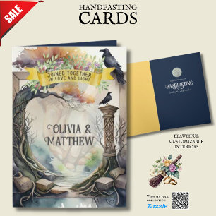 HANDFASTING KAART GEPERSONALISEERDE HANDEN RAVENS