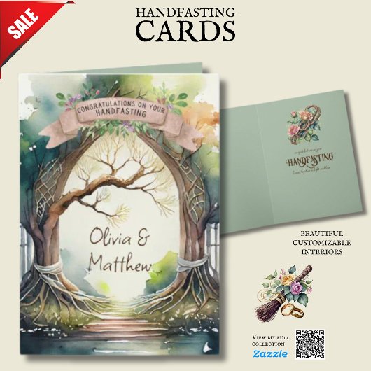 HANDFASTING KAART GEPERSONALISEERDE PAGAN CELTIC D