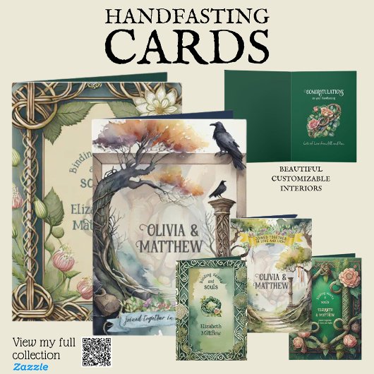 HANDFASTING KAART PERSOONLIJK PAGAN RAVENS 🌿