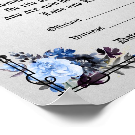 Handfasting Poster - Fantasy Ravens Blue (Hoek)