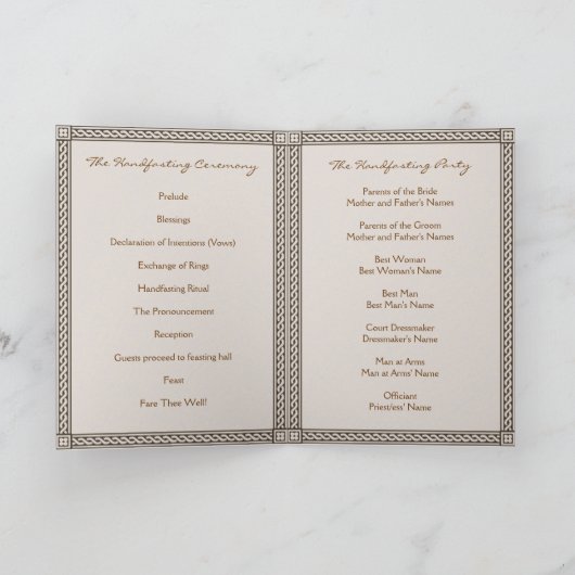 handfasting-programma programma (Binnen)