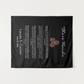 Handfasting Spiral Celtic Knot Irish Wedding Vows Wandkleed (Voorkant (horizontaal))