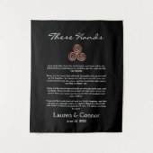 Handfasting Spiral Celtic Knot Irish Wedding Vows Wandkleed (Voorkant)