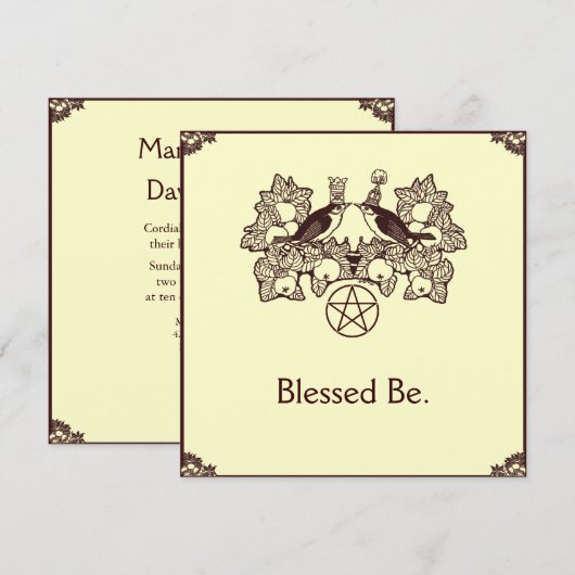 Handfasting Uitnodiging (Voorkant / Achterkant)