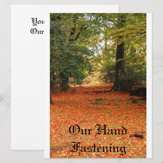 Handfasting Uitnodigingen (Voorkant / Achterkant)