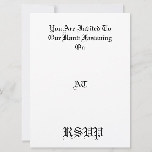 Handfasting Uitnodigingen (Achterkant)