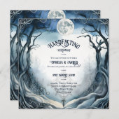 HANDFASTING UITNODIGINGEN DRUID CELTIC WICCA MOON (Voorkant / Achterkant)