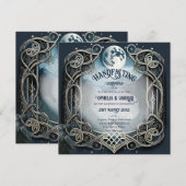 HANDFASTING UITNODIGINGEN DRUID CELTIC WICCA MOON (Voorkant / Achterkant)