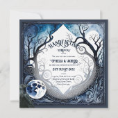 HANDFASTING UITNODIGINGEN DRUID CELTIC WICCA MOON (Voorkant)