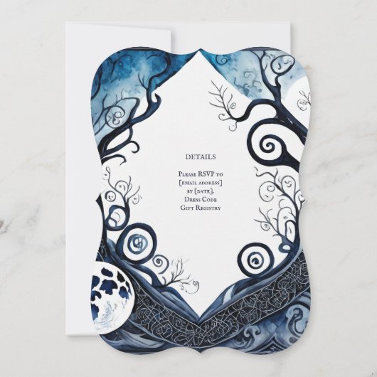 HANDFASTING UITNODIGINGEN DRUID CELTIC WICCA MOON (Achterkant)