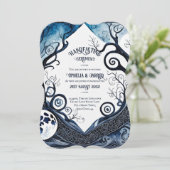 HANDFASTING UITNODIGINGEN DRUID CELTIC WICCA MOON (Staand voorkant)